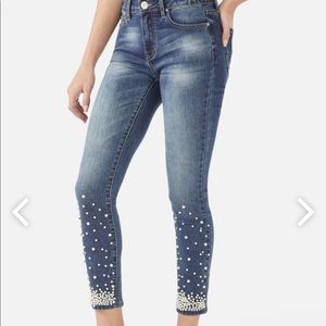 Embellished Jeans with Pearls